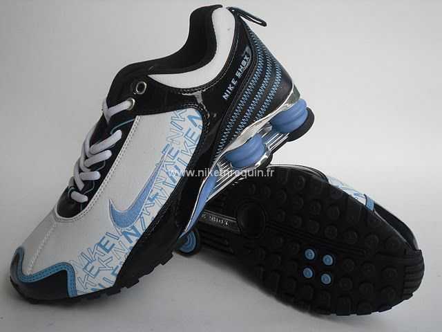 Hommes Nike Shox 93 Blanc Noir Bleu